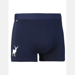 GRANATOWY męski zestaw świąteczny BOKSERKI i SKARPETY z reniferem MORAJ